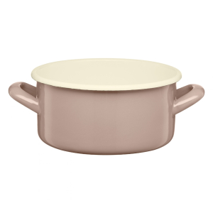 Rondel emaliowany gładki GORDON 18cm jasny róż